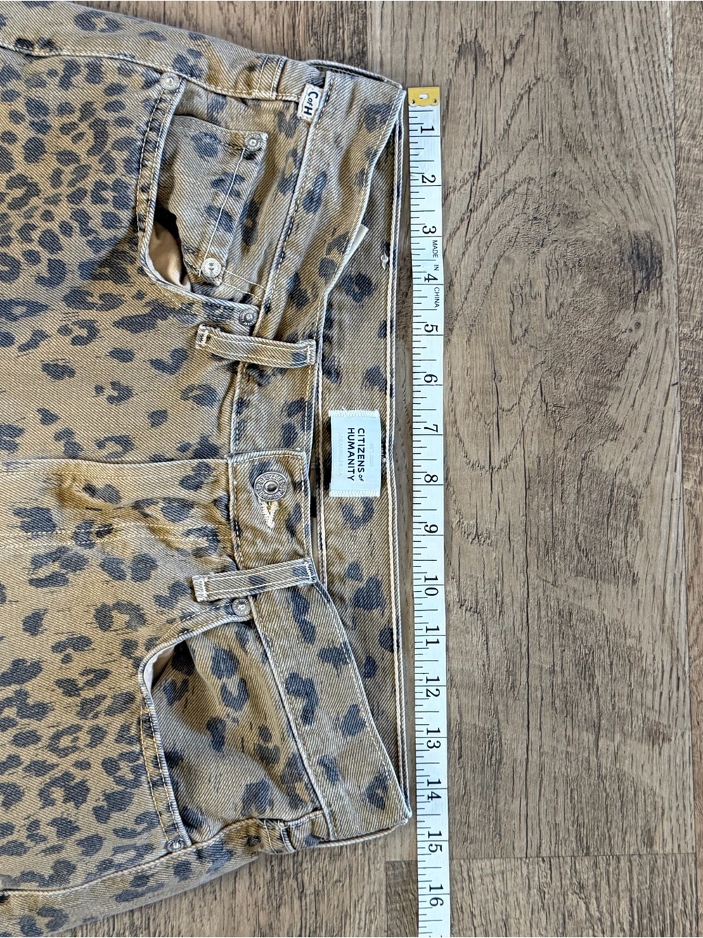 Citizens of Humanity Miro Relaxed Barrel Jeans Sepia Cheetah Leopard Print 26 - Picture 6 of 11